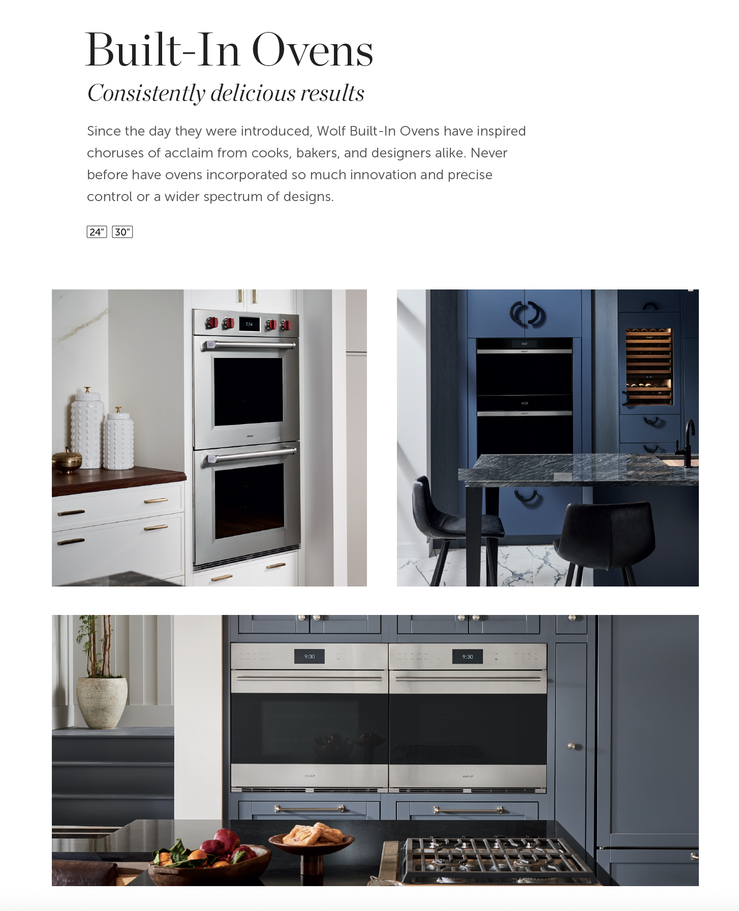 wolf built in oven