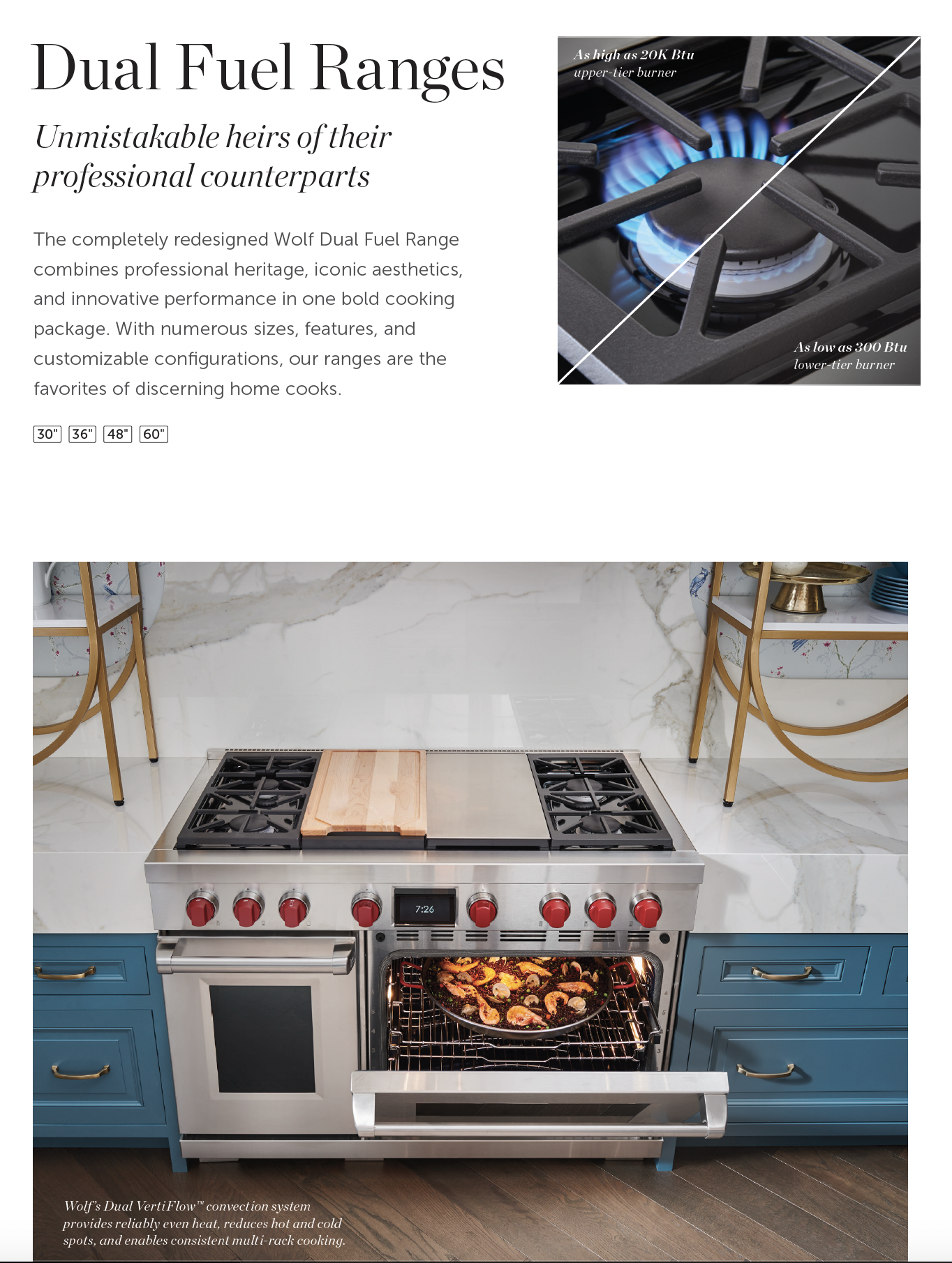 wolf dual fuel cook range