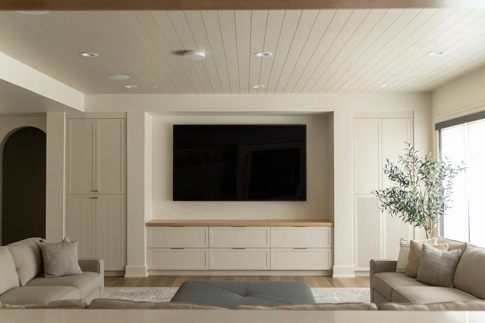 Custom Living Room Shelving & Cabinetry in Utah image